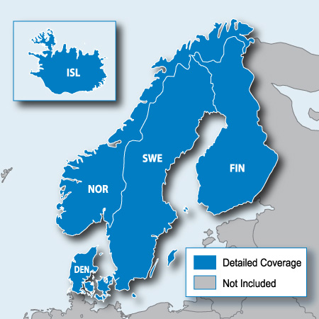  Pays nordiques Carte SD/Micro SD pré-chargée - Pays nordiques