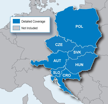 Carte SD/Micro SD pré-chargée - Nord-ouest de l'Europe de l'Est