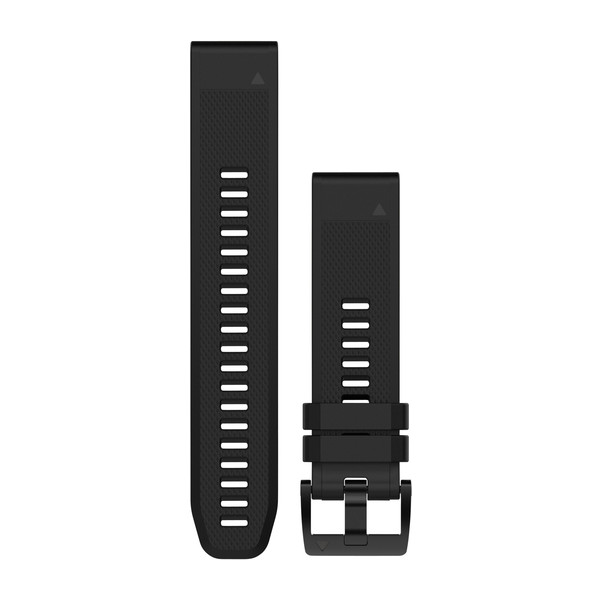 Bracelet QuickFit - 22mm Silicone noir pour  Garmin Instinct 