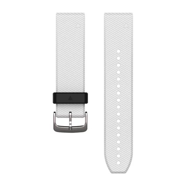 Bracelets QuickFit - 22mm Silicone blanc pour  Garmin Forerunner 965 
