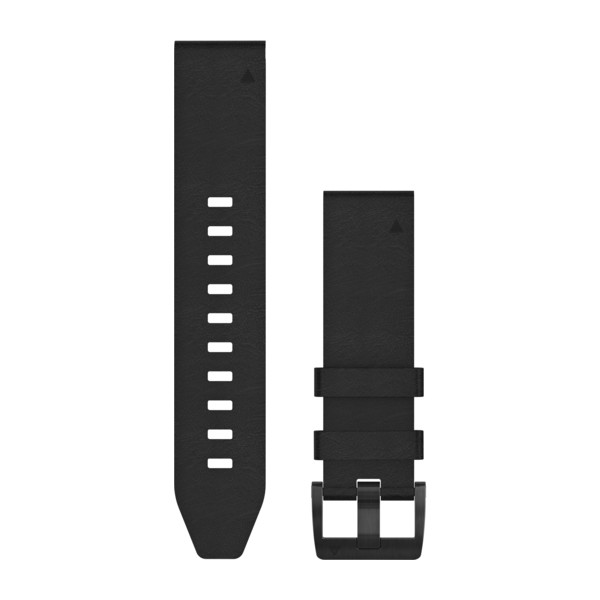 Bracelet QuickFit - 22mm - Cuir Noir pour  Garmin Instinct 2 