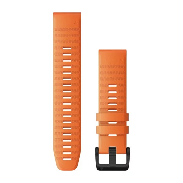  Bracelets QuickFit - 22mm Silicone orange pour  Garmin Quatix 6 