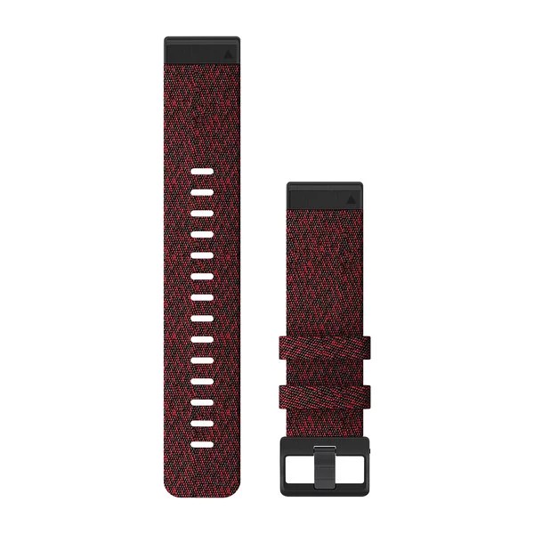 Bracelet QuickFit - 22mm Nylon rouge chiné pour  Garmin fenix 6 