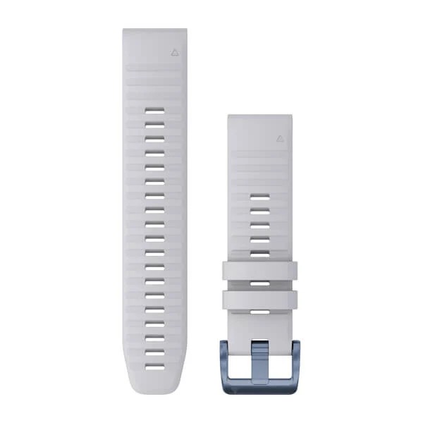 Bracelet QuickFit - 22mm Silicone blanc avec boucle bleu pâle pour  fenix 7 