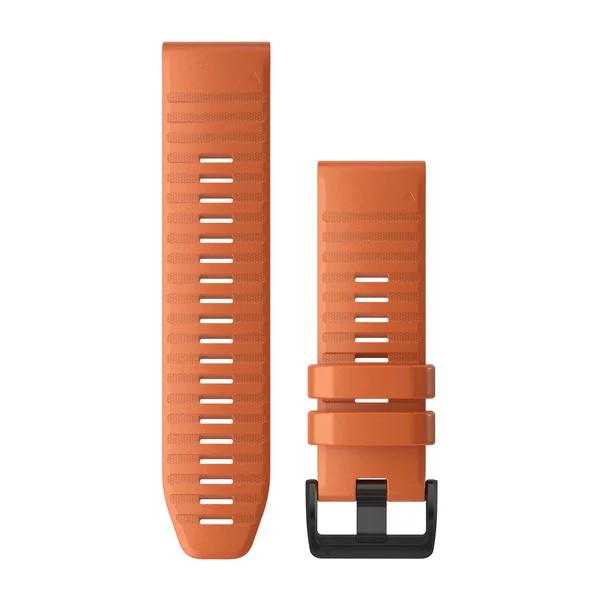Bracelet QuickFit - 26mm Silicone orange pour  Garmin fenix 6X 