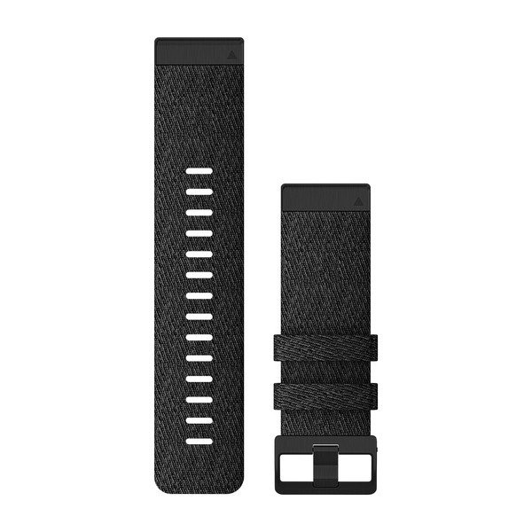 Bracelet QuickFit - 26mm Nylon noir chiné pour  Montre Garmin Enduro 