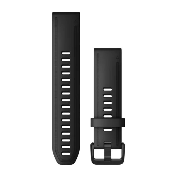 Bracelets QuickFit - 20mm Silicone noir pour  Garmin fenix 6s 