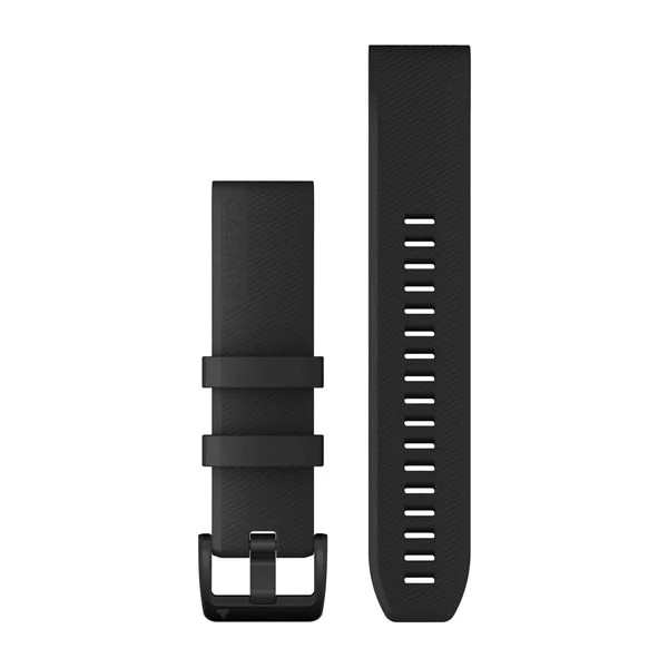 Bracelet QuickFit - 22mm Noir avec fermoir en acier inoxydable noir  pour  Garmin Forerunner 965 
