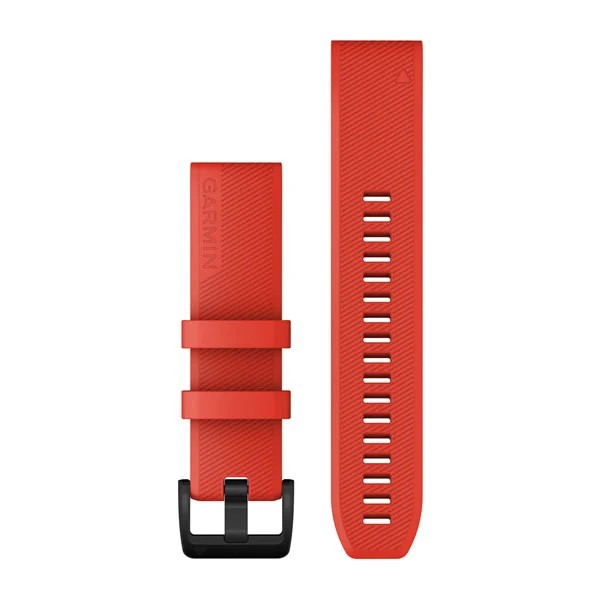 Bracelet QuickFit - 22mm Rouge vif avec fermoir en acier inoxydable noir pour  Garmin epix (Gen 2) 