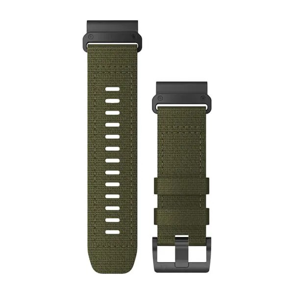Bracelets de montre QuickFit 26 Nylon vert Ranger tactique
