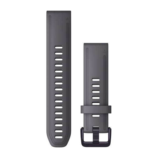 Bracelet QuickFit - 20mn - Silicone gris argile avec fermoir améthyste pour  Garmin Instinct 2 