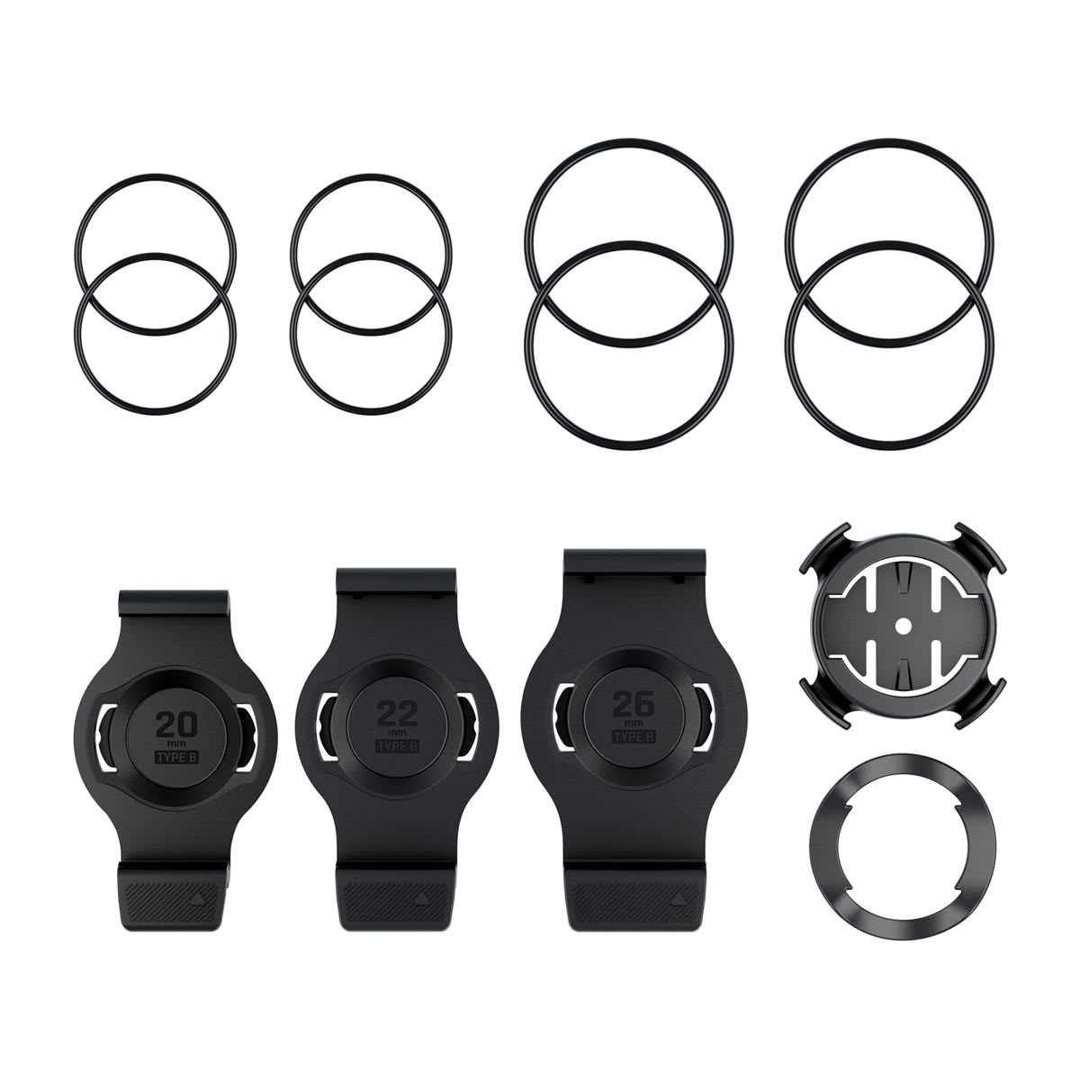 Bracelets de montre 20 mm - Silicone gris charbon pour  Fenix 9 Pro - 43mm 