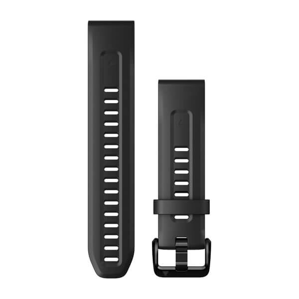 Bracelet QuickFit - 20mn - Silicone noir pour  Garmin Instinct 2 