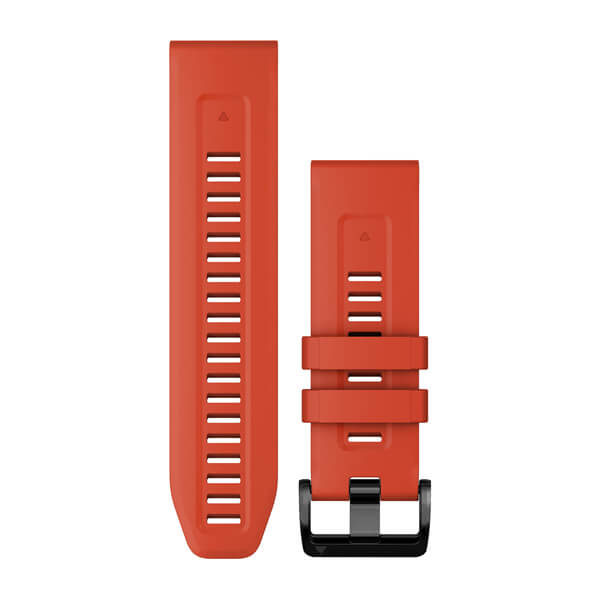 Bracelet de montre QuickFit 26 Flame Red Silicone pour  Montre Garmin Enduro 