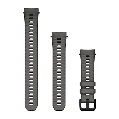 Bracelets de montre 20 mm - Silicone gris charbon pour  Garmin Instinct E 40mm 