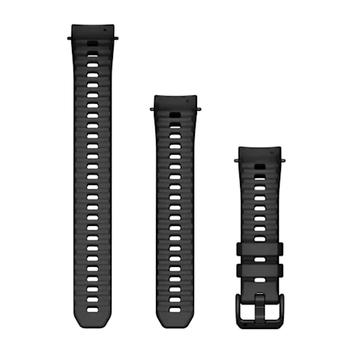 Bracelets de montre 20 mm - Silicone noir pour  Garmin Instinct E 40mm 