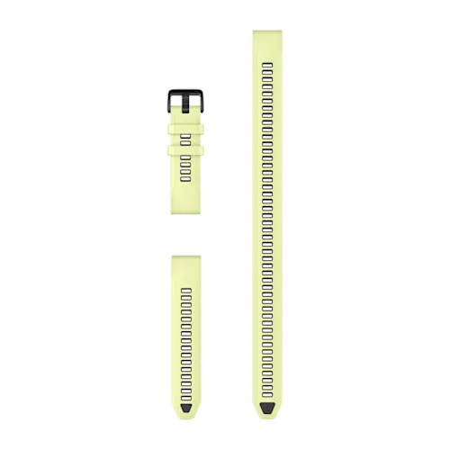 Bracelets de montre QuickFit 20 - Silicone jaune citron (3 pièces, pour la plongée) pour  Garmin Instinct E 40mm 