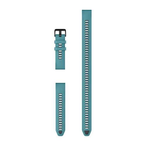 Bracelets de montre QuickFit 20 - Silicone turquoise (3 pièces, pour la plongée) pour  Garmin Instinct E 40mm 