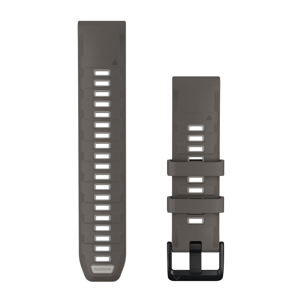 Bracelets de montre QuickFit 22, Silicone grès foncé/gris argenté pour  Fenix 9 - 47mm 