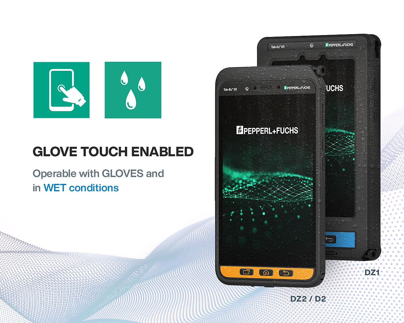 Tab-Ex 05 DZ1 et DZ2 Glove Wet Touch