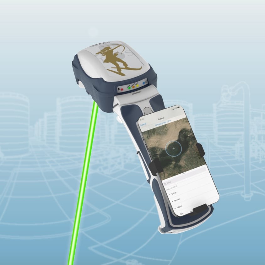 EOS Skadi 300 - Skadi Smart Handle avec laser vert et smartphone en collecte de données