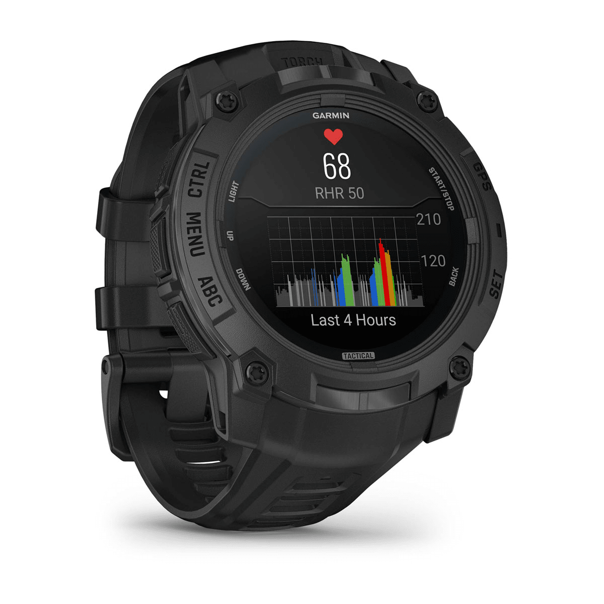 Montre Garmin Instinct 3 AMOLED 50mm Tactical Edition - profil