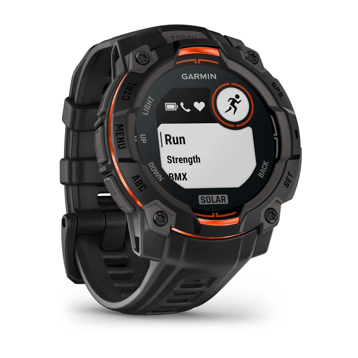 Montre Garmin Instinct 3 Solar 45mm Noire - profil