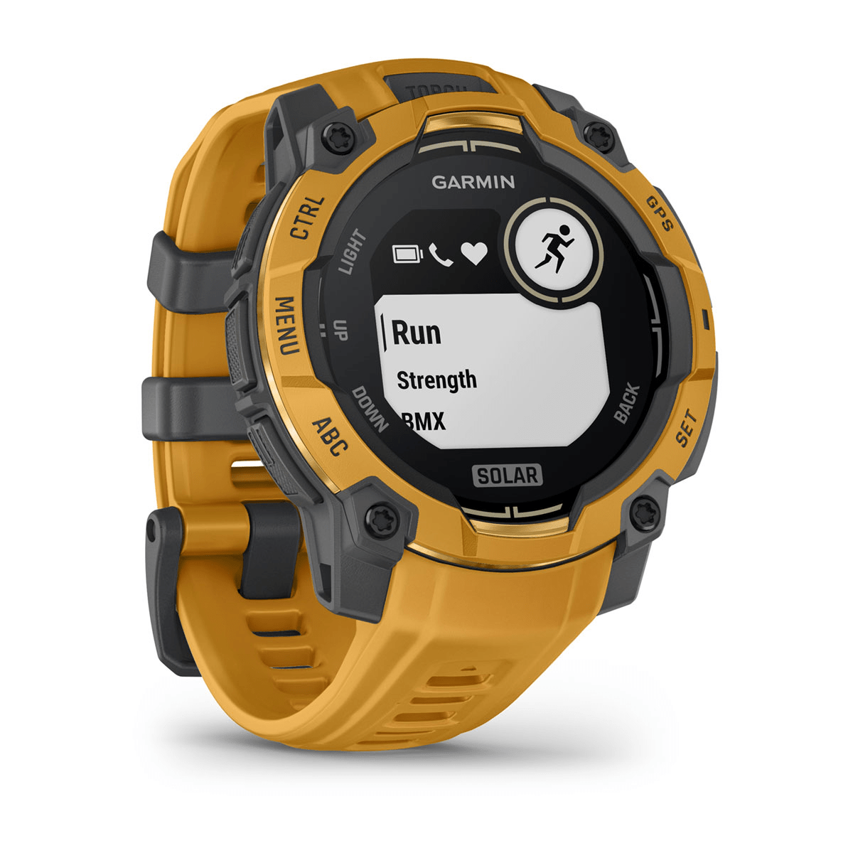 Montre Garmin Instinct 3 Solar 45mm Jaune or - profil