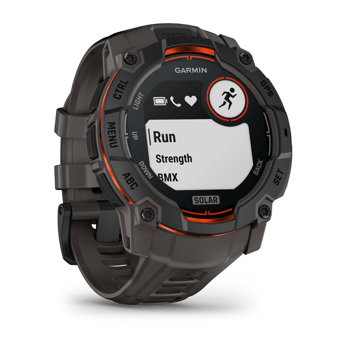 Montre Garmin Instinct 3 Solar 50mm Noire - profil