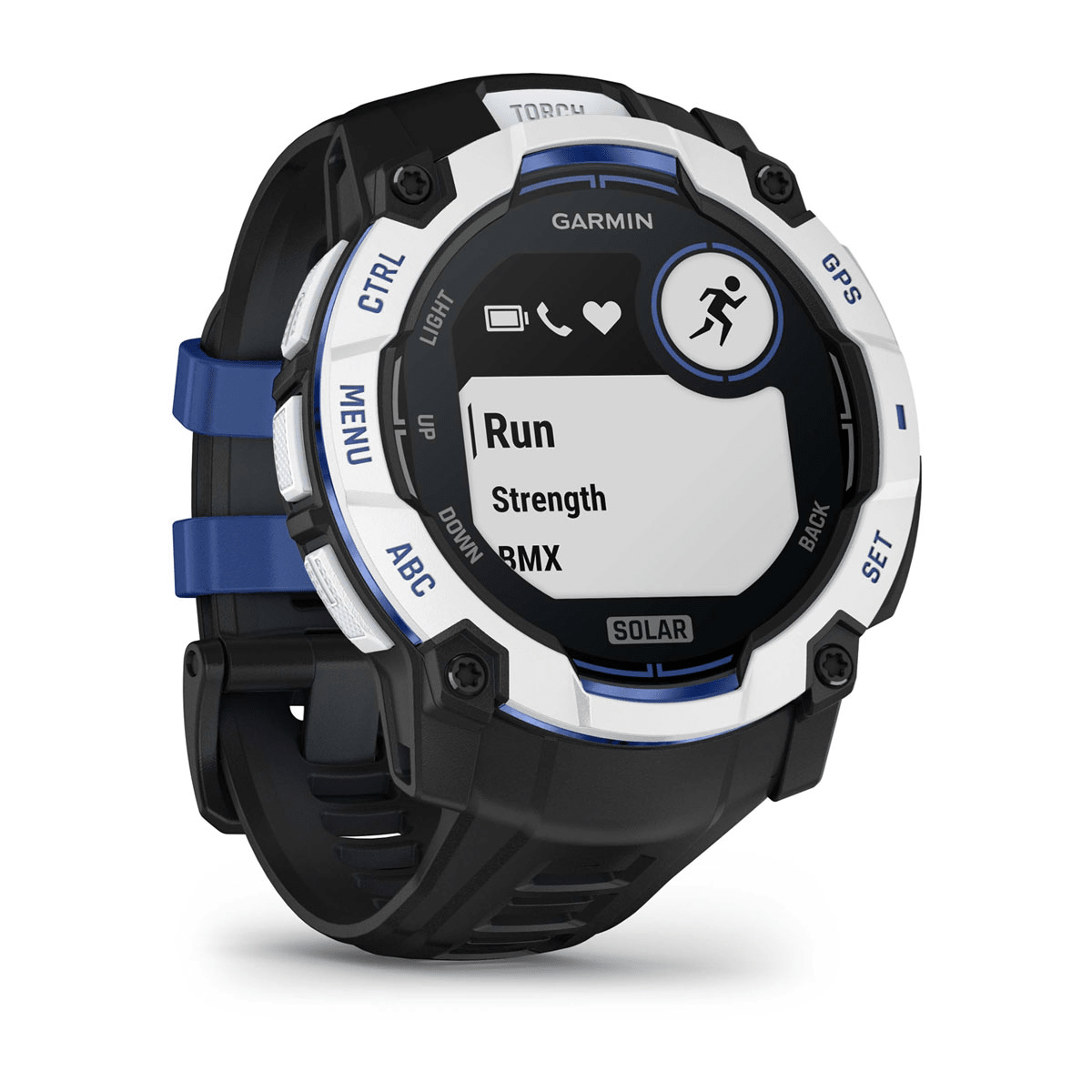 Montre Garmin Instinct 3 Solar 50mm Blanche - profil