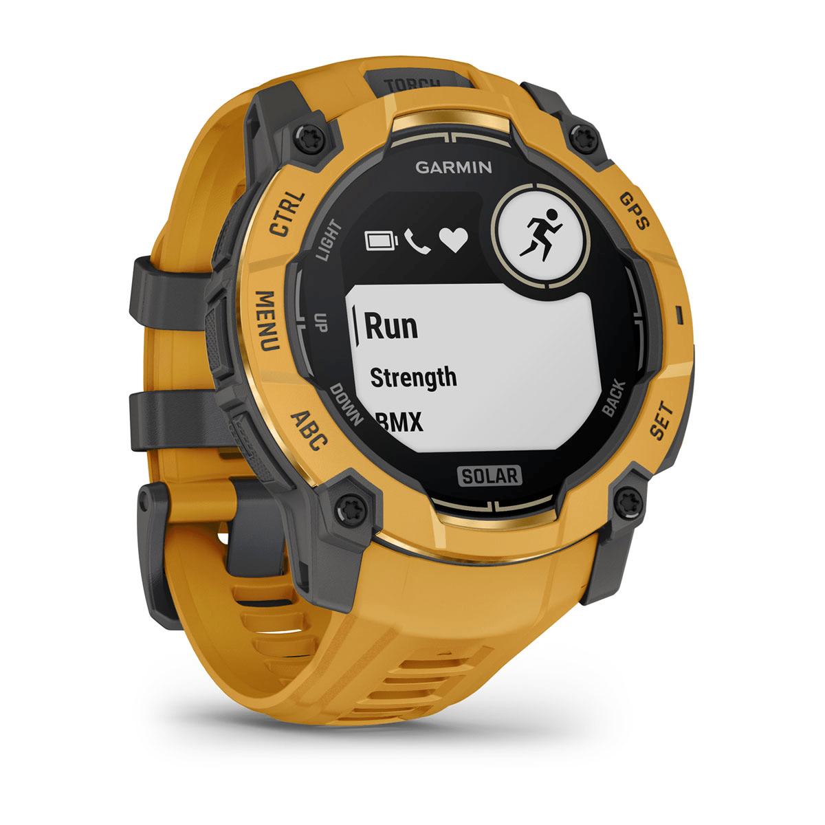 Montre Garmin Instinct 3 Solar 50mm Jaune or - profil