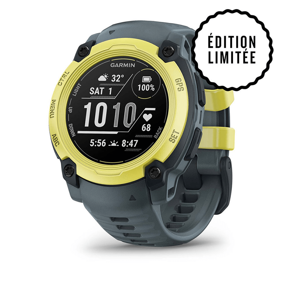 Montre Garmin Instinct E 40mm Citron vert - face