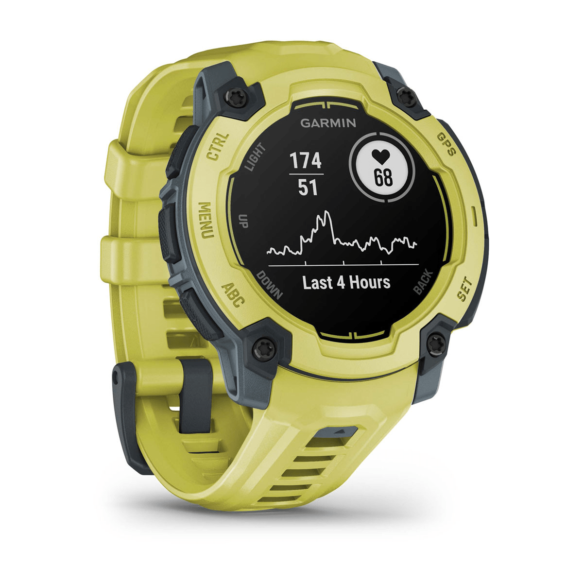 Montre Garmin Instinct E 45mm Citron vert - profil