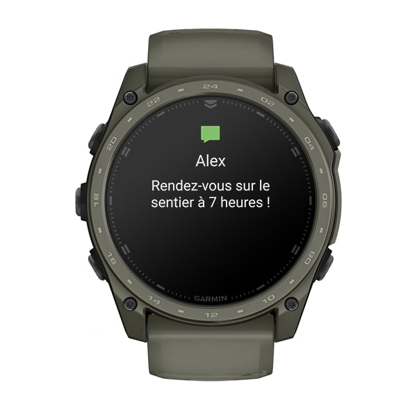 Montre Garmin tactix 8 51mm AMOLED Cerakote Cerakote vert - profil droit
